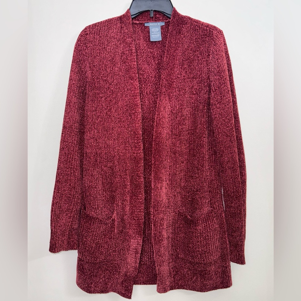 Matty M Maroon Open Cardigan
